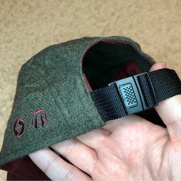 nwt Pukka Blizzard Tecnica Grey Red Wool Blend Cap Hat Adjustable One Size - Picture 3 of 9